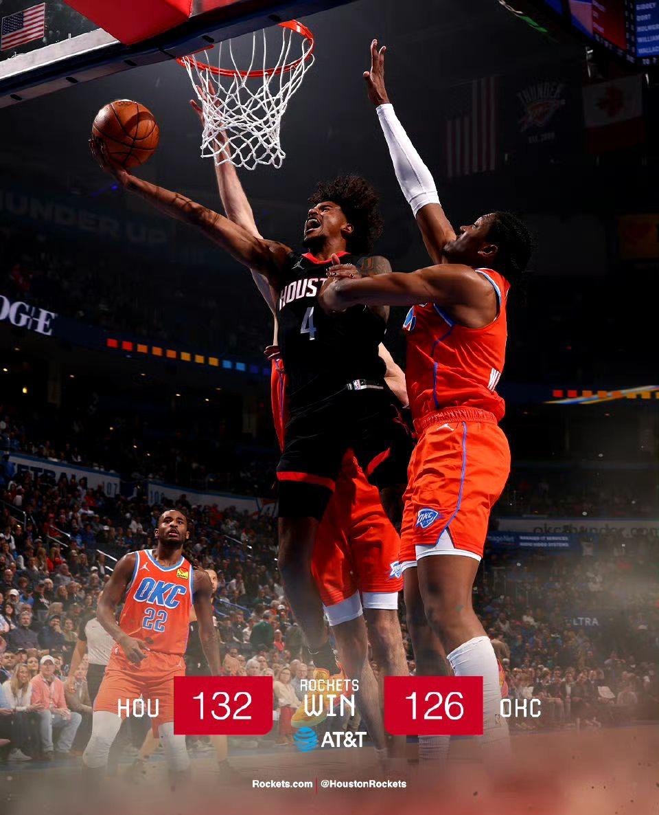 2324赛季nba火箭132126雷霆如何评价这场比赛