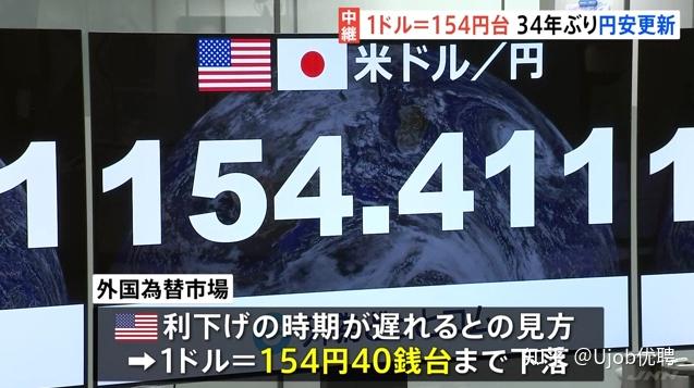 日元汇率跌跌不停创34年新低外国劳动者何去何从