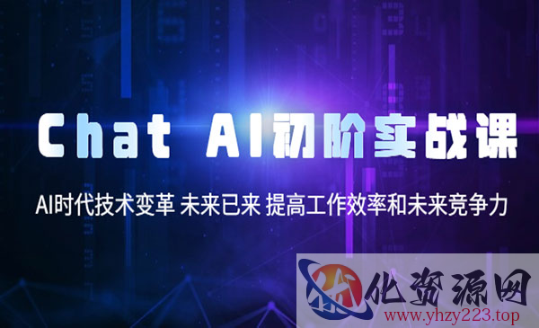 《ChatAI初阶实战课》AI时代技术变革 未来已来 提高工作效率和未来竞争力_wwz