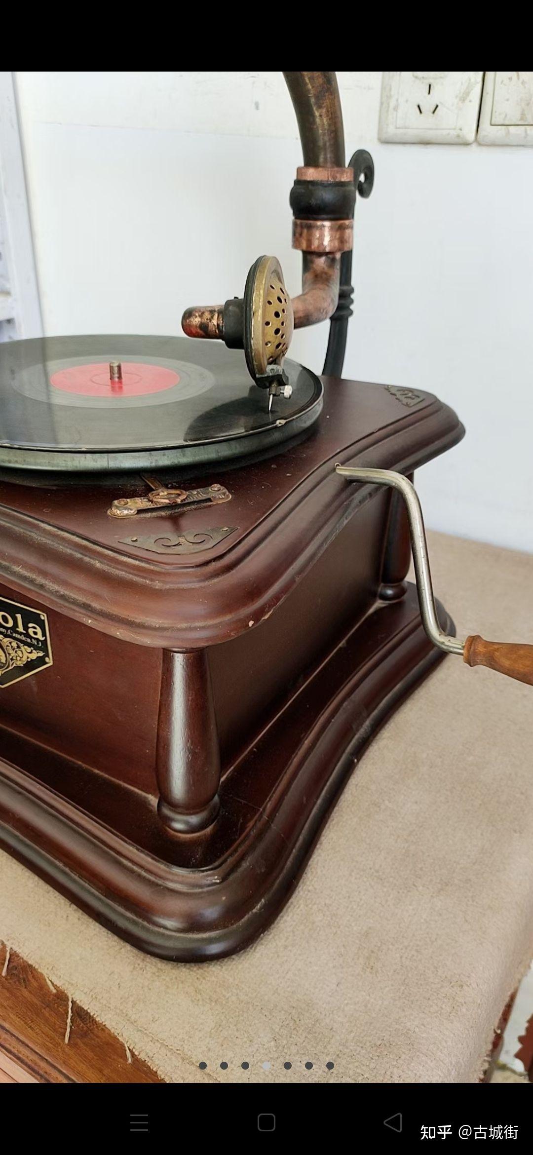 美国胜利牌老琉璃喇叭留声机