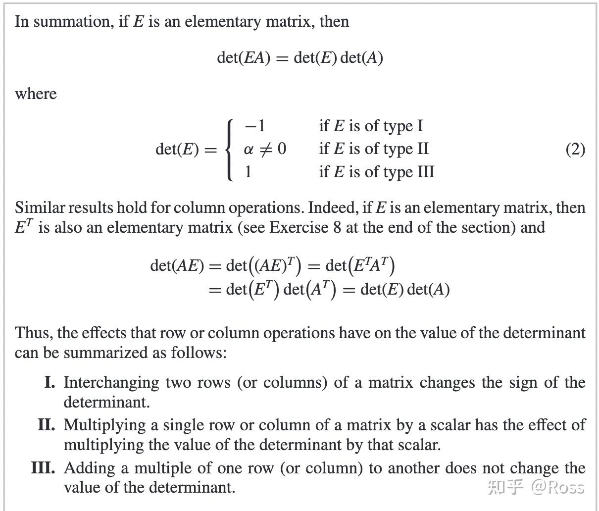 [线性代数]第二天- determinants - 知乎
