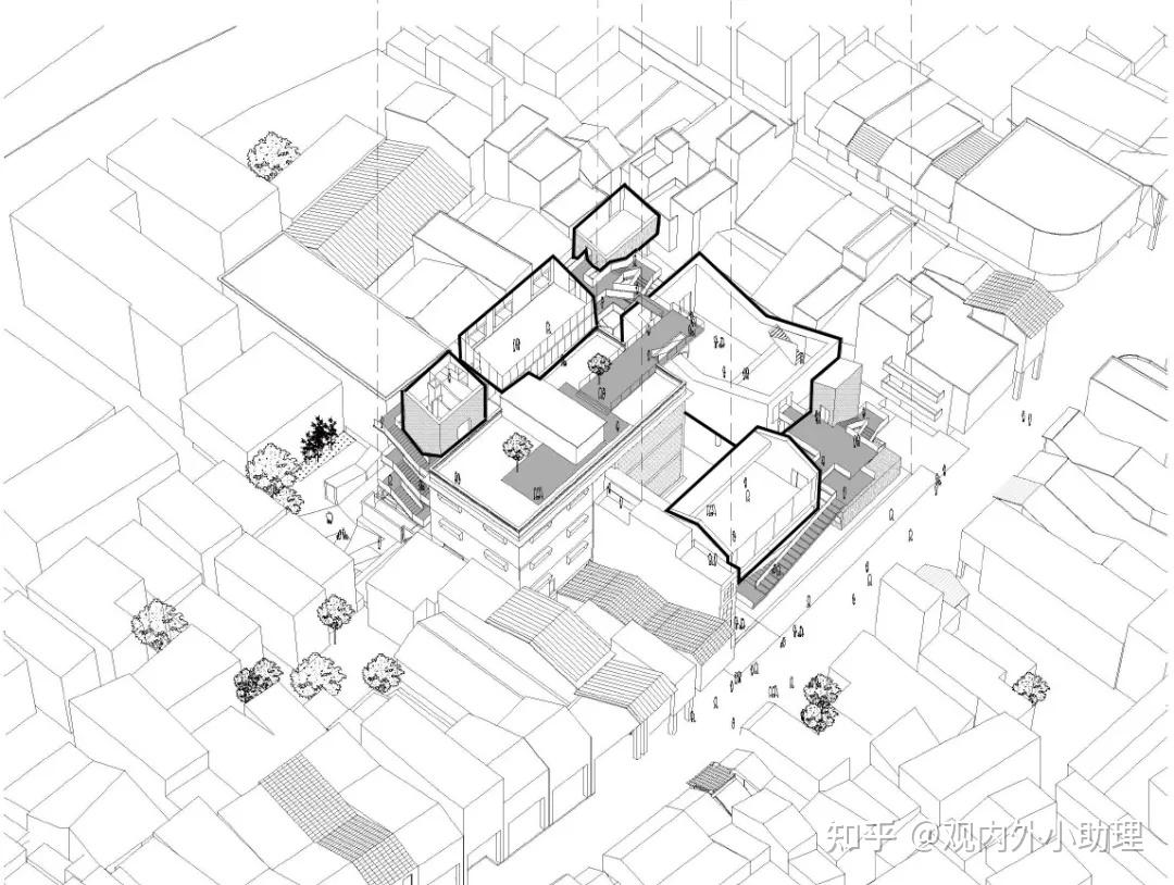 連州攝影博物館由新舊兩幢建築相互咬合構成.