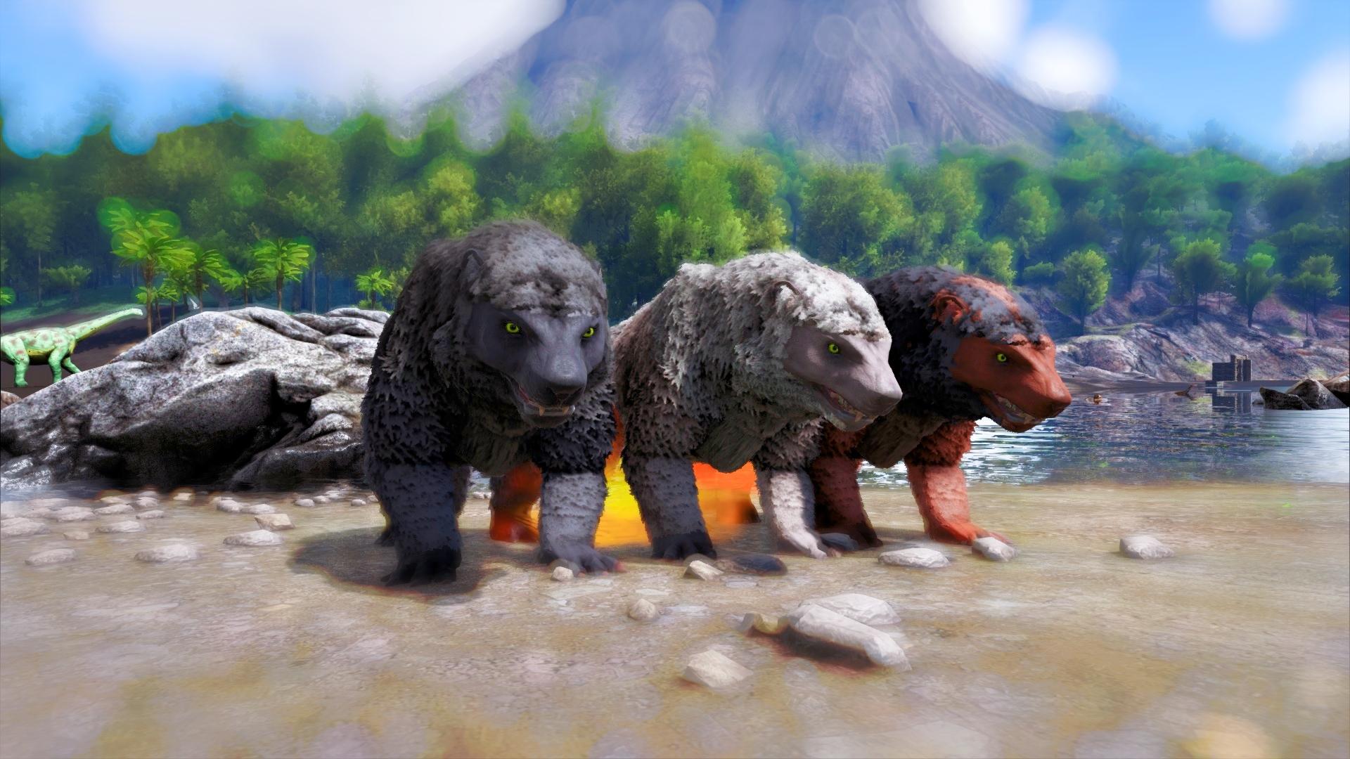 方舟怪物世界14小泰坦龙vs食肉猛兽