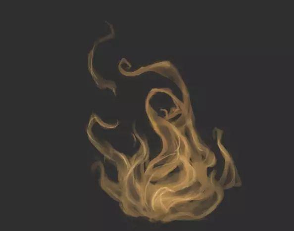 火焰中间部分,使其澄澈透明,再将边缘的转折更亮的颜色强化,外焰偏红