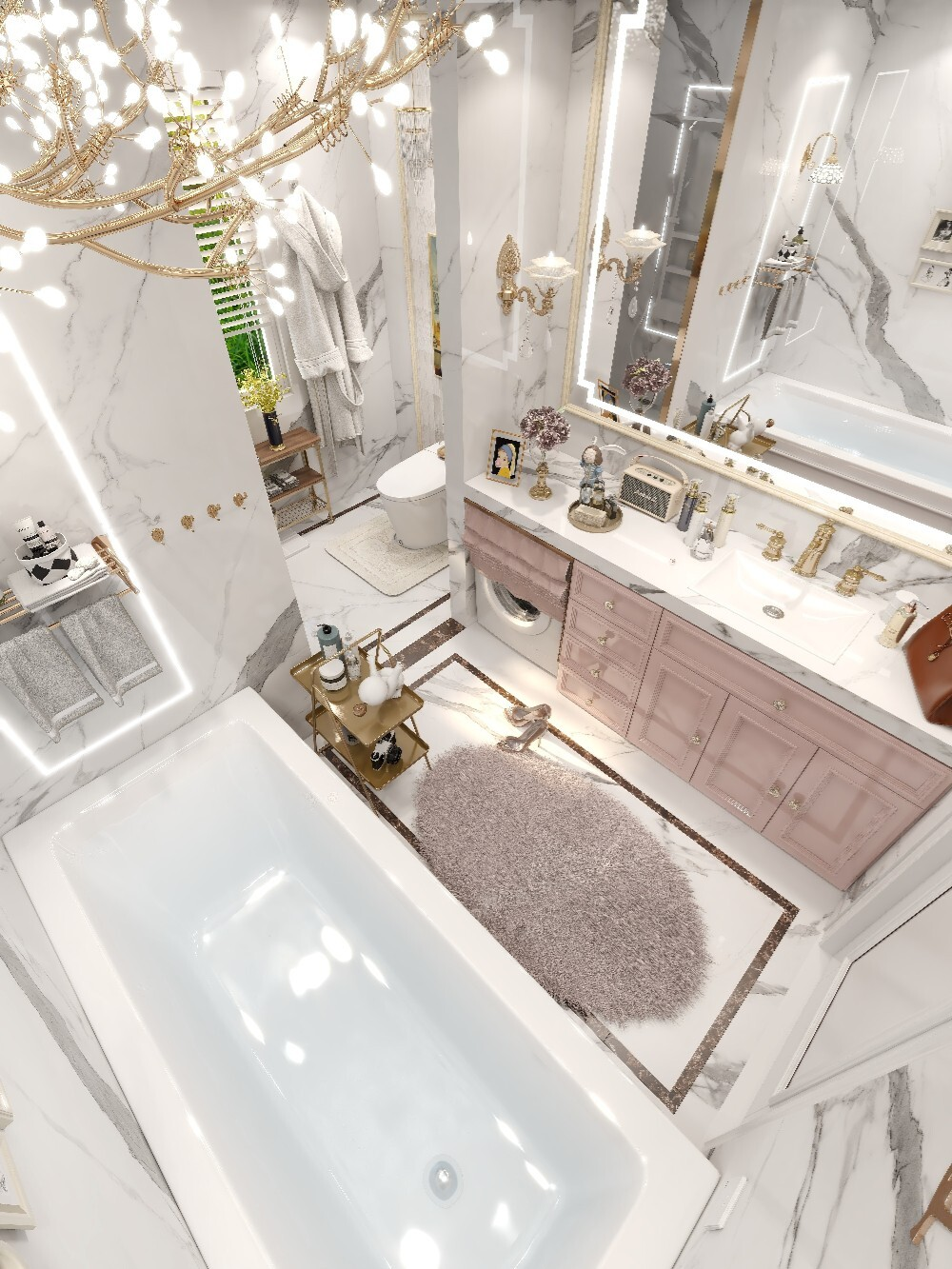 法式轻奢粉色浴室 | 萌化少女心 - 知乎