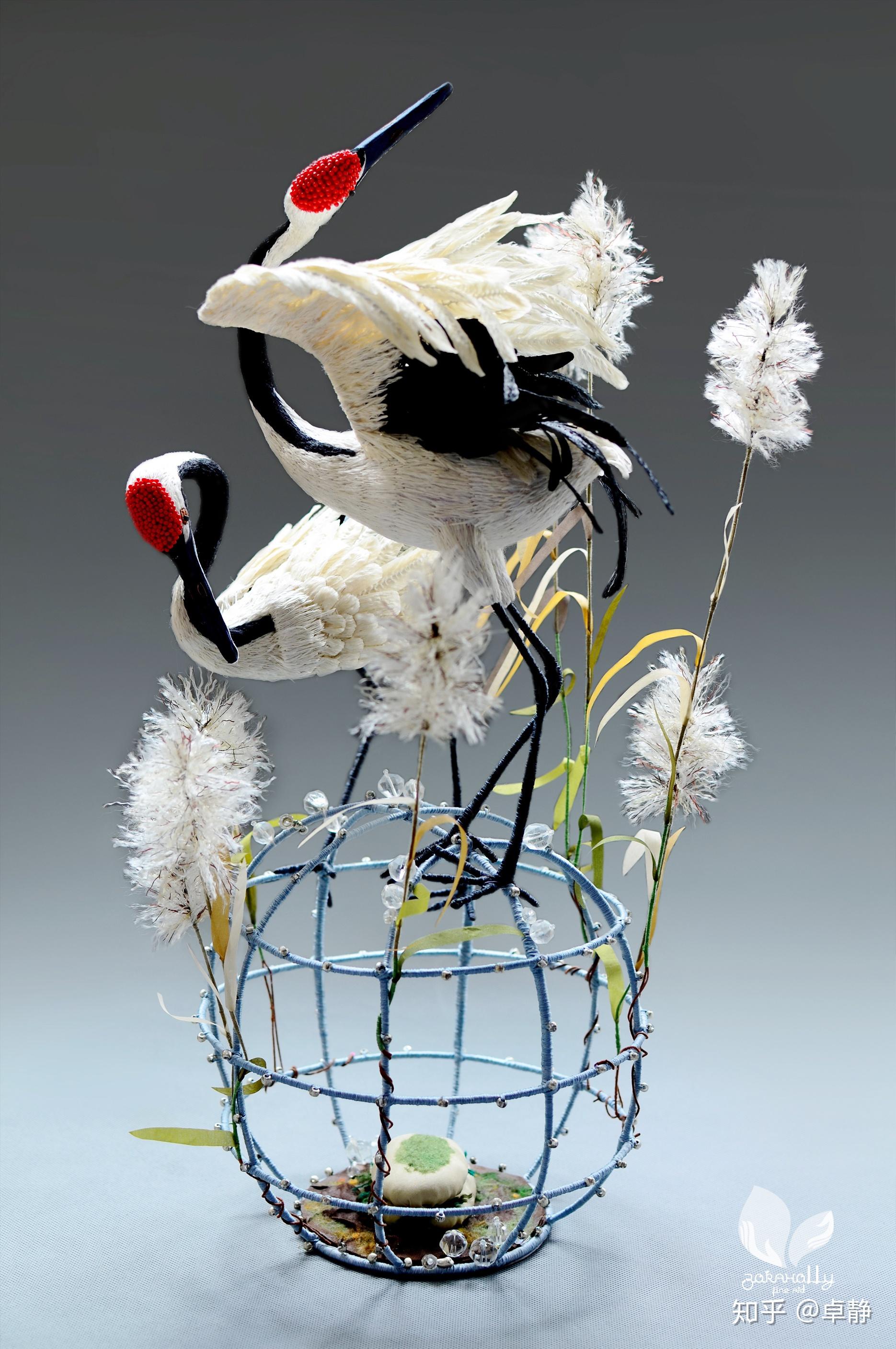 创作记鸟中贵族软雕塑创作之珍禽