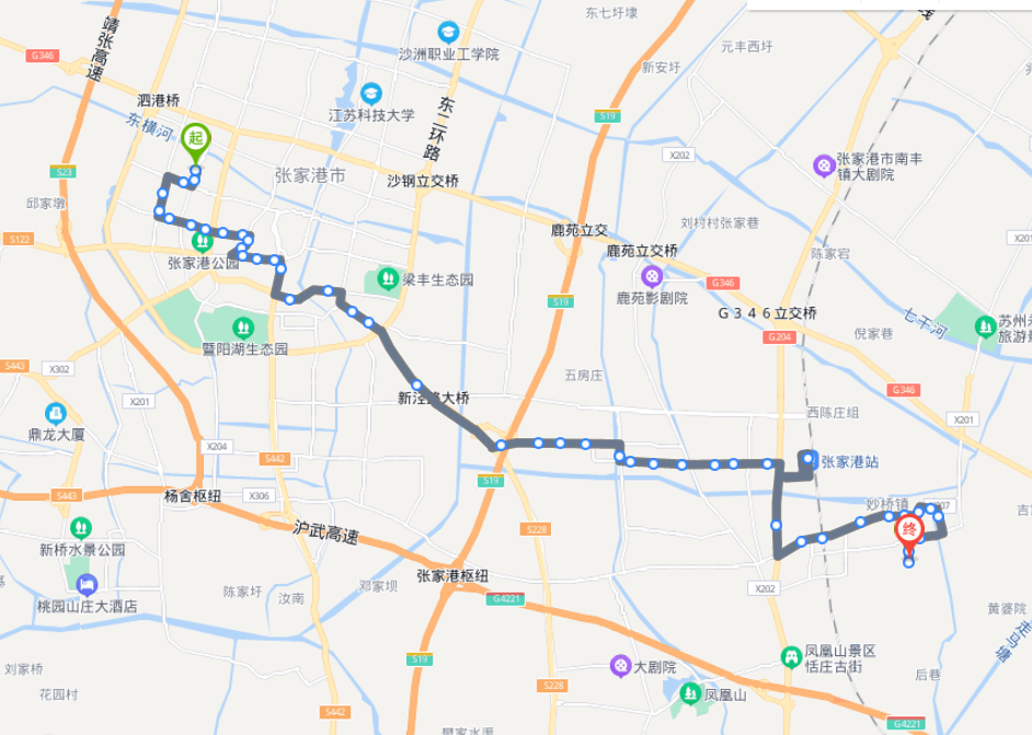 2021年最新江蘇張家港高鐵站途經公交車線路乘坐點及其運行時間查詢表