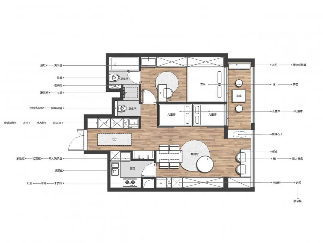 59㎡俩娃之家设计师是梦想改造家来的吧