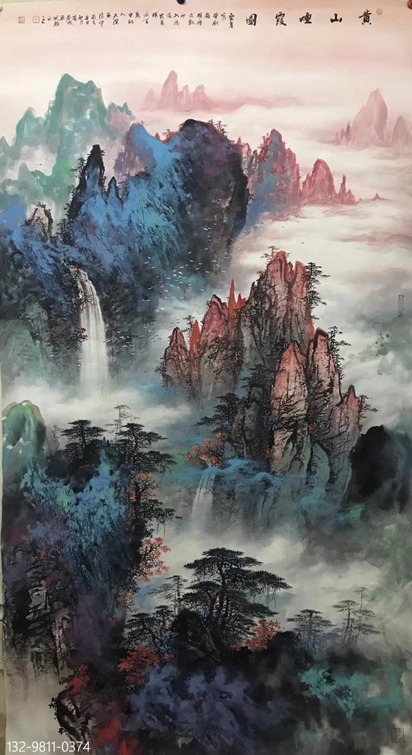 泼彩染青绿，山河多姿态，谈当代泼彩山水画新锐画家资春成- 知乎