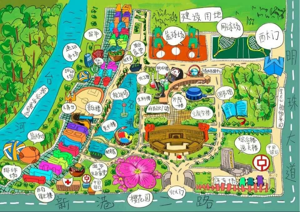 黄冈师范学院北区地图图片
