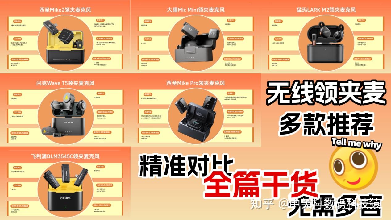 麦克风值不值得买?附:西圣、大疆、闪克、猛犸和飞利浦等领夹麦对比,一篇说明白,保证不迷路!