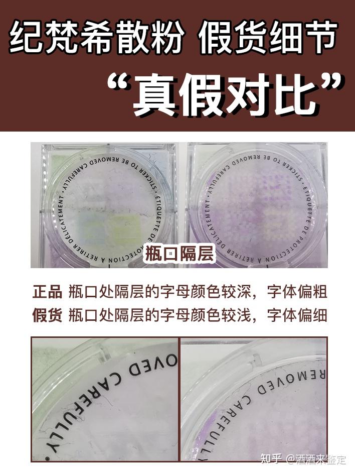 纪梵希散粉细节对比真假价格差异体现
