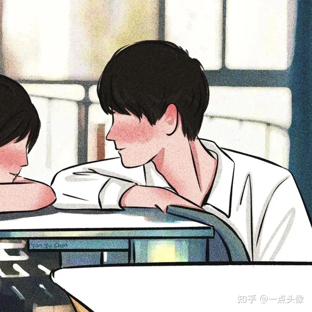 想请问各位有像这种校园风的情侣头像吗? - 知乎