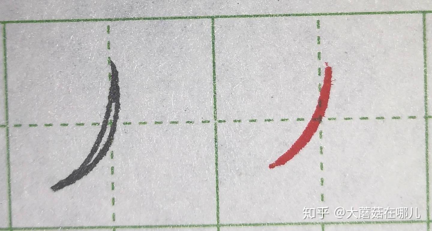 硬笔笔画练习之撇画 - 知乎