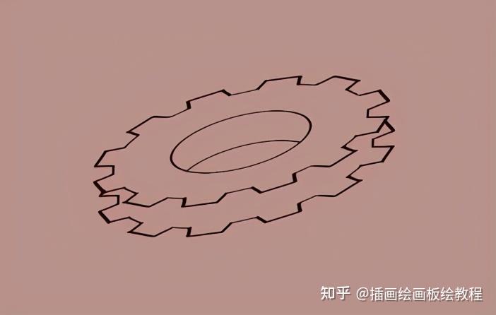 手绘齿轮怎么画教你机械齿轮的画法教程