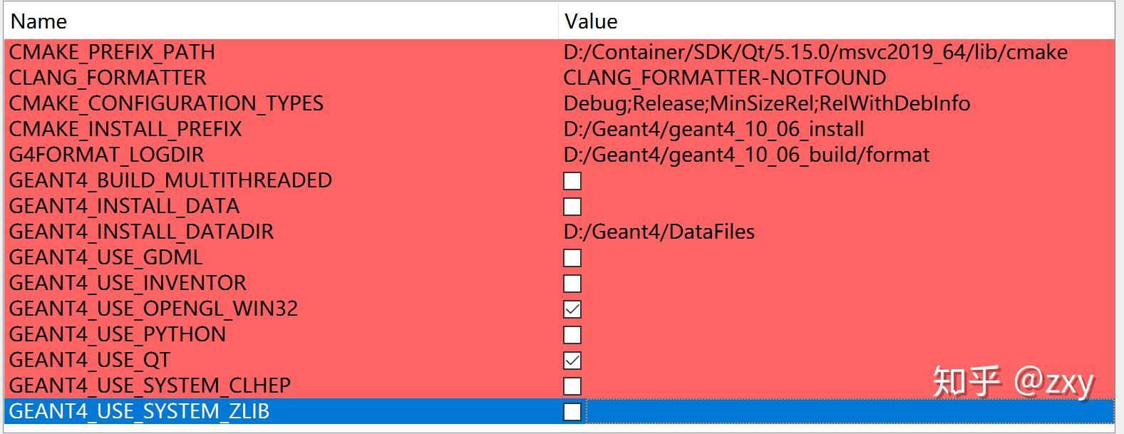 Win10 geant4 opengl qt 