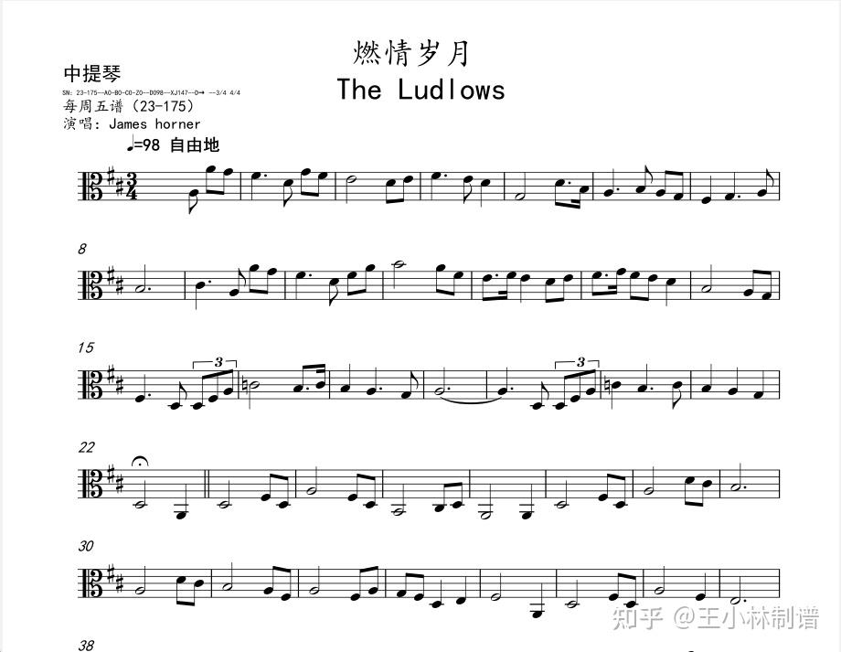 红歌/ludlows《燃情岁月》小提琴 中提琴 大提琴 单簧管 长笛 萨克斯