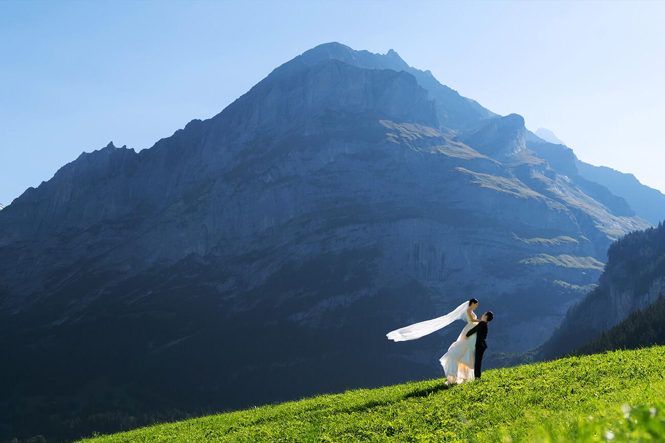 瑞士旅拍婚纱照 欧洲婚纱摄影最美取景地全在阿尔卑斯山脉里 这里才是真正的人间仙境 知乎