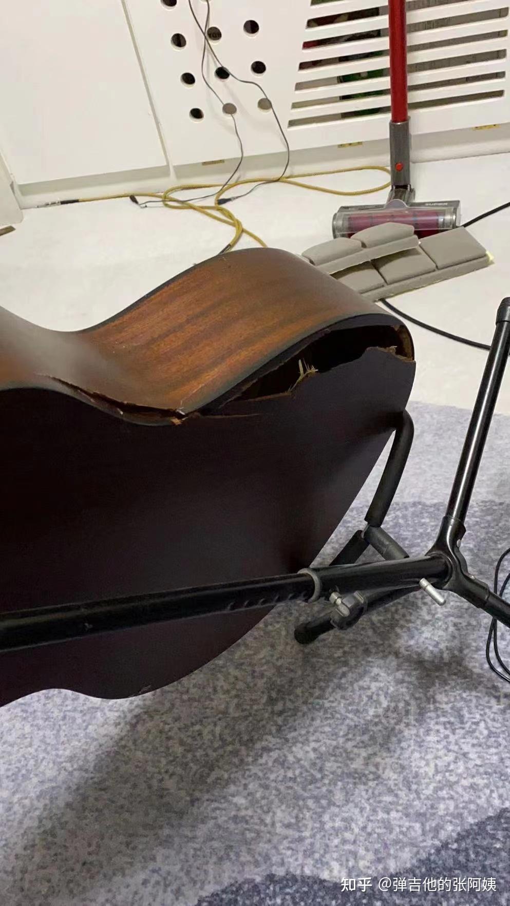 沙比利全单吉他面板裂了一道口子,去琴行能修吗? - 知乎