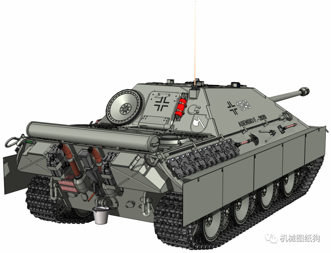 【武器模型】panzer v德五号中型坦克模型3d图纸 x_t stp格式 - 知乎