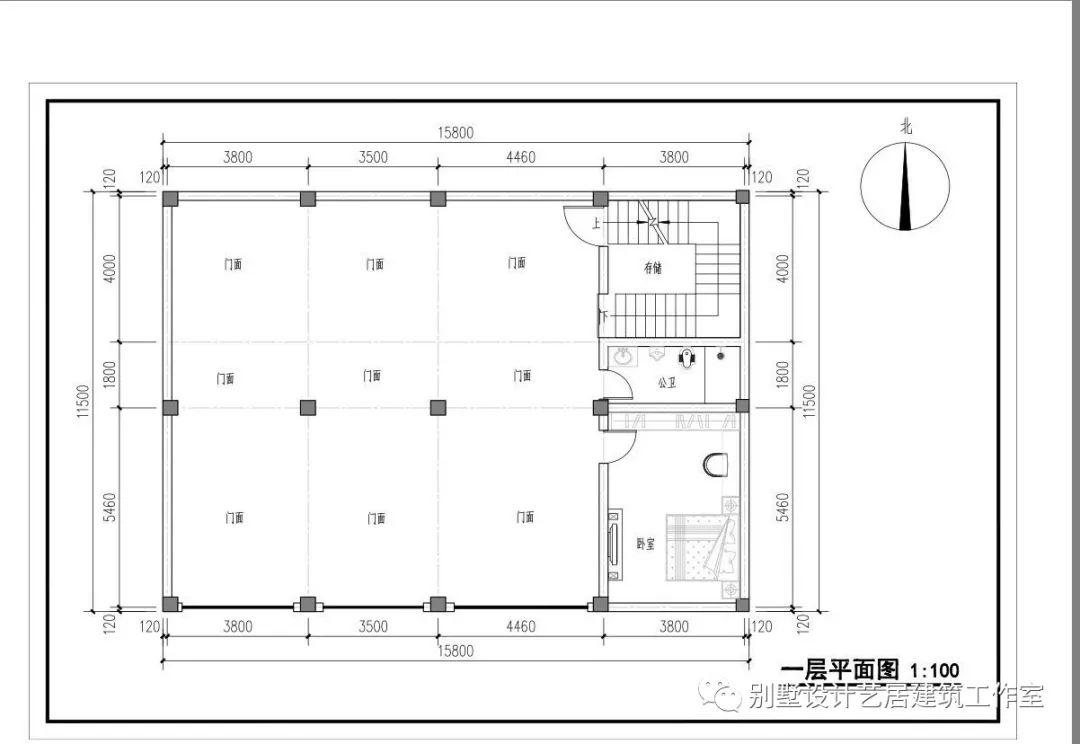 外飘形式下三层门面房的多种外观设计