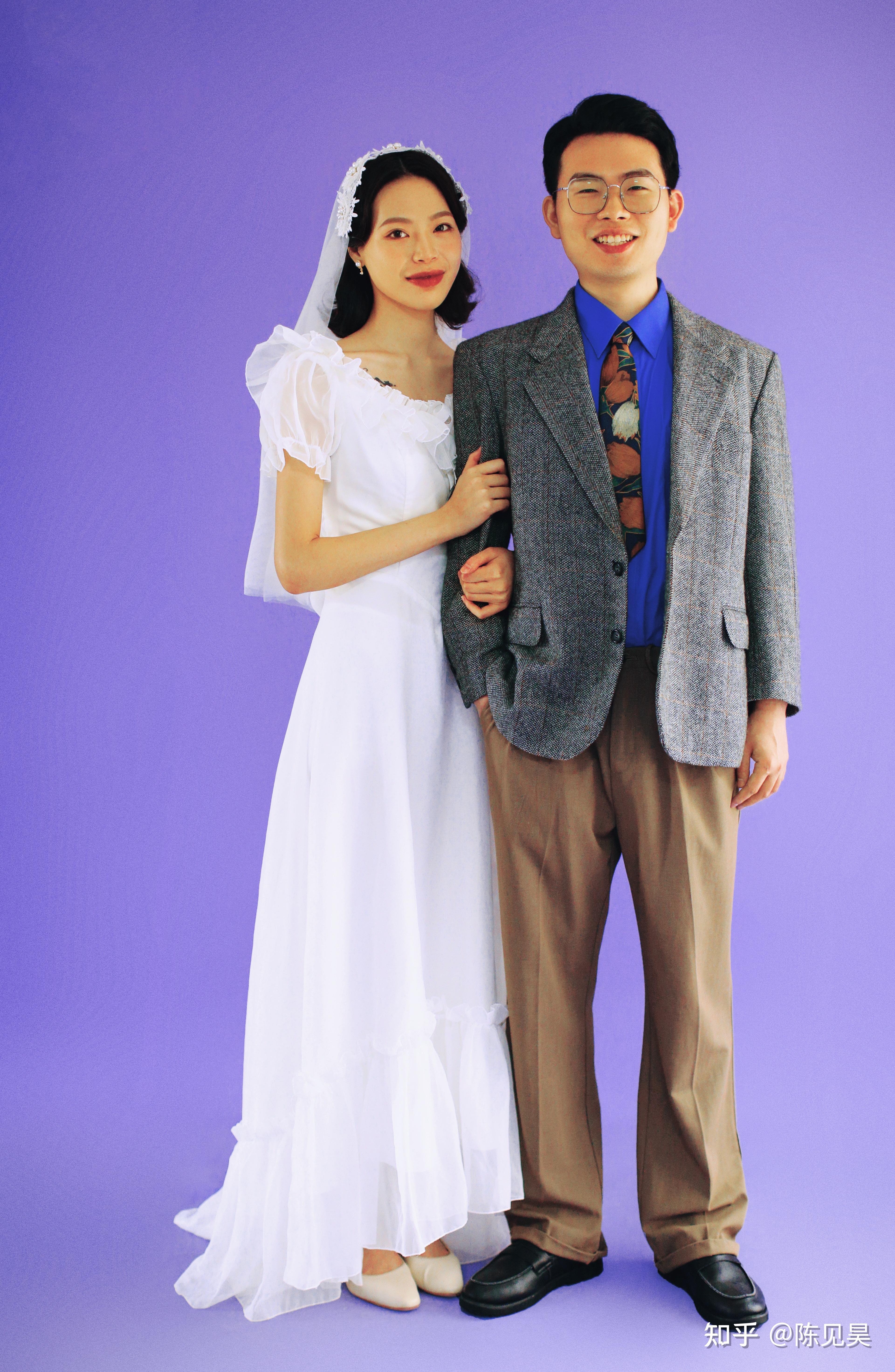 戴眼镜的人怎么拍婚纱照