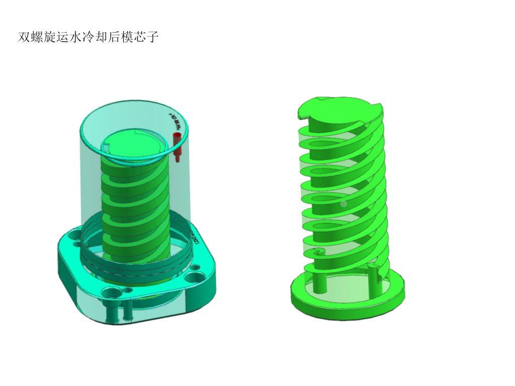 高圆柱产品 前模哈夫滑块 推块 加速顶顶出结构拆解:原理相通,方式
