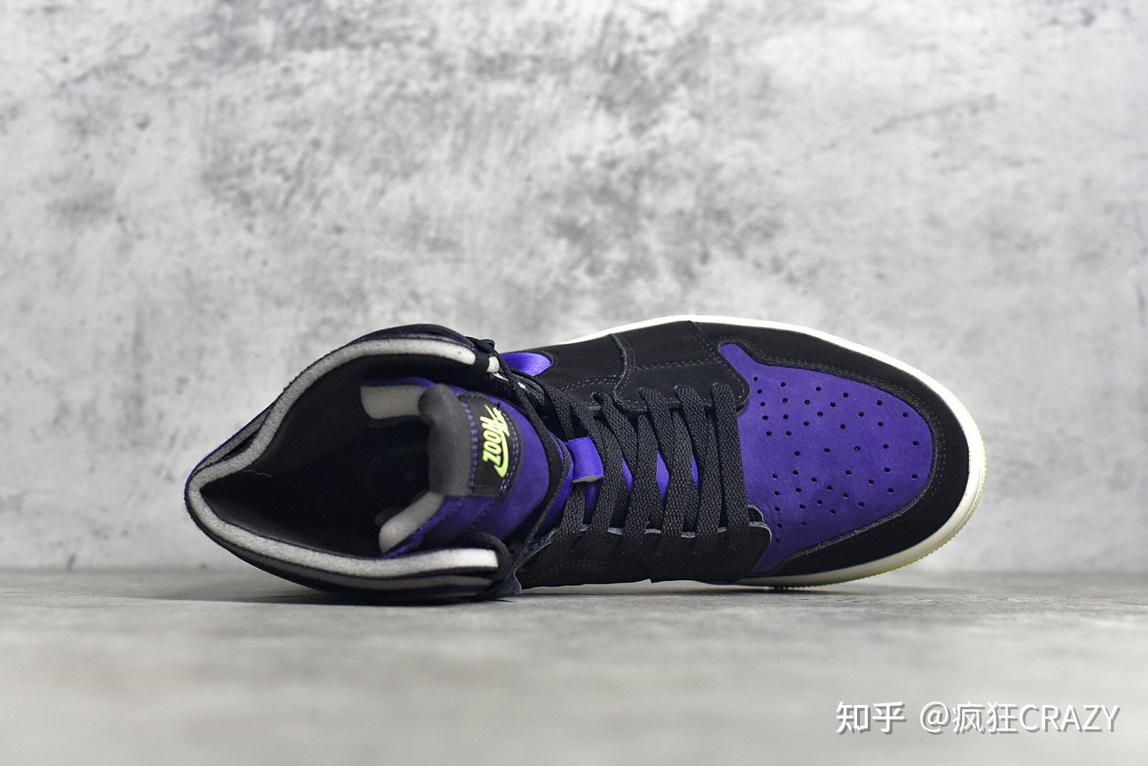 aj1万圣节小丑柠檬毒液黑紫荧光绿篮球鞋airjordan1cmftlemonvenom