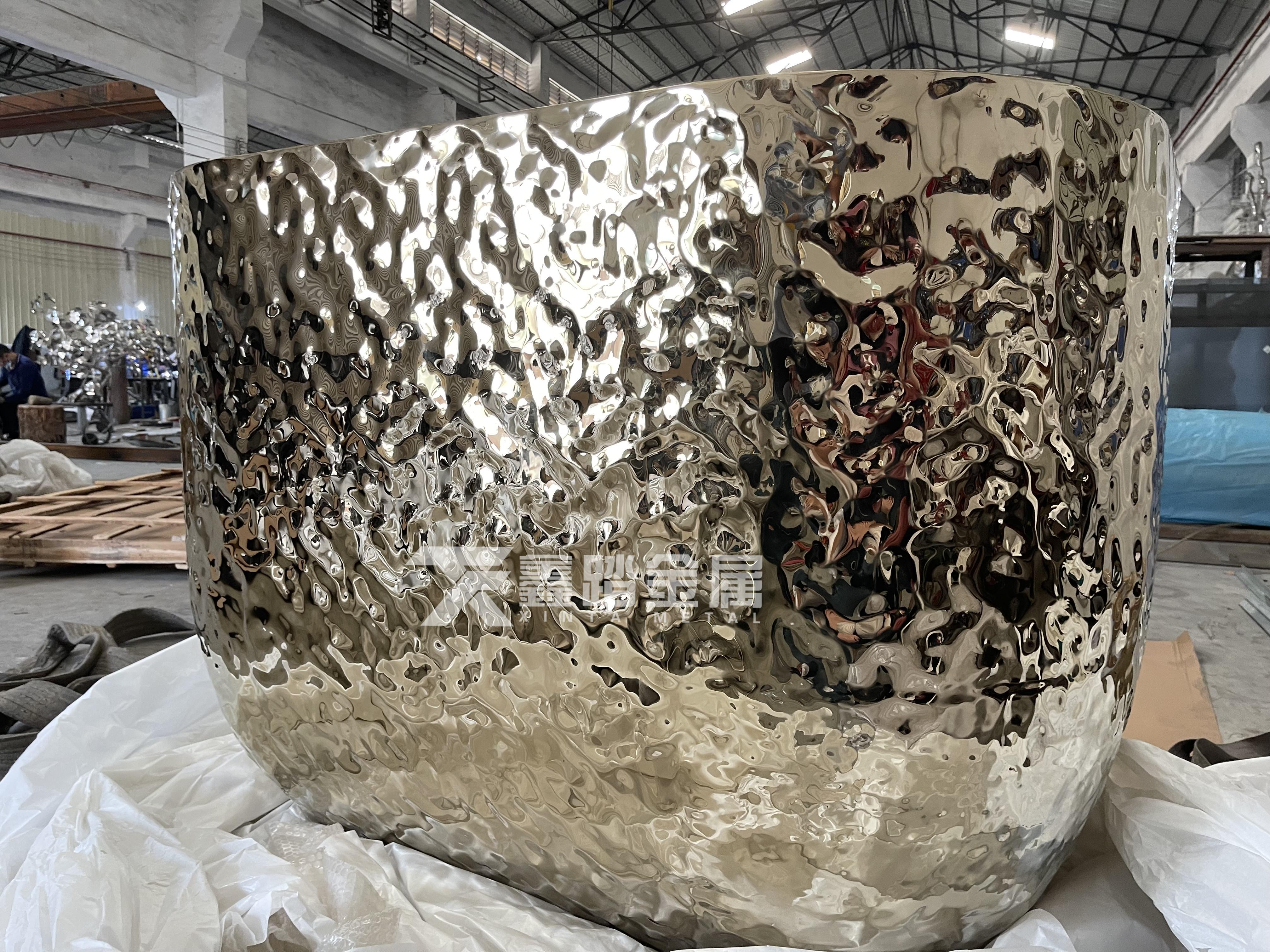 镜面钛金不锈钢水波纹吧台