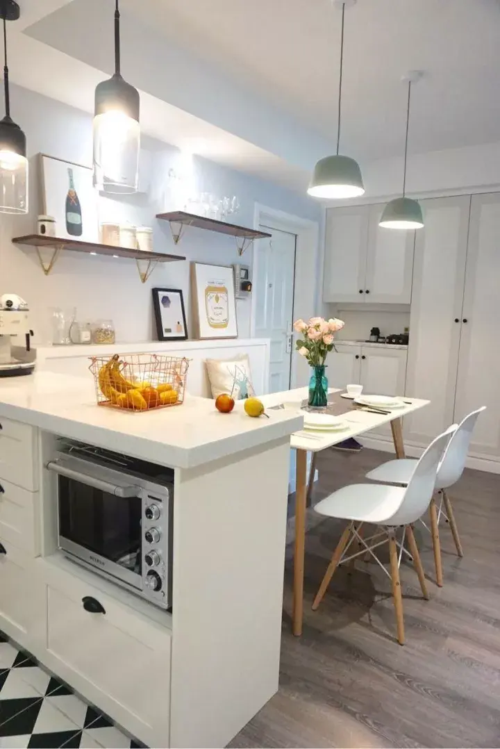 开放式厨房 吧台,让她家的颜值提升了300%