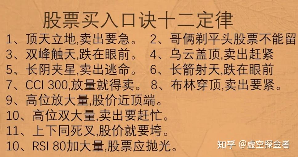 股市十年老手整理的股市必备口诀学到即是财富