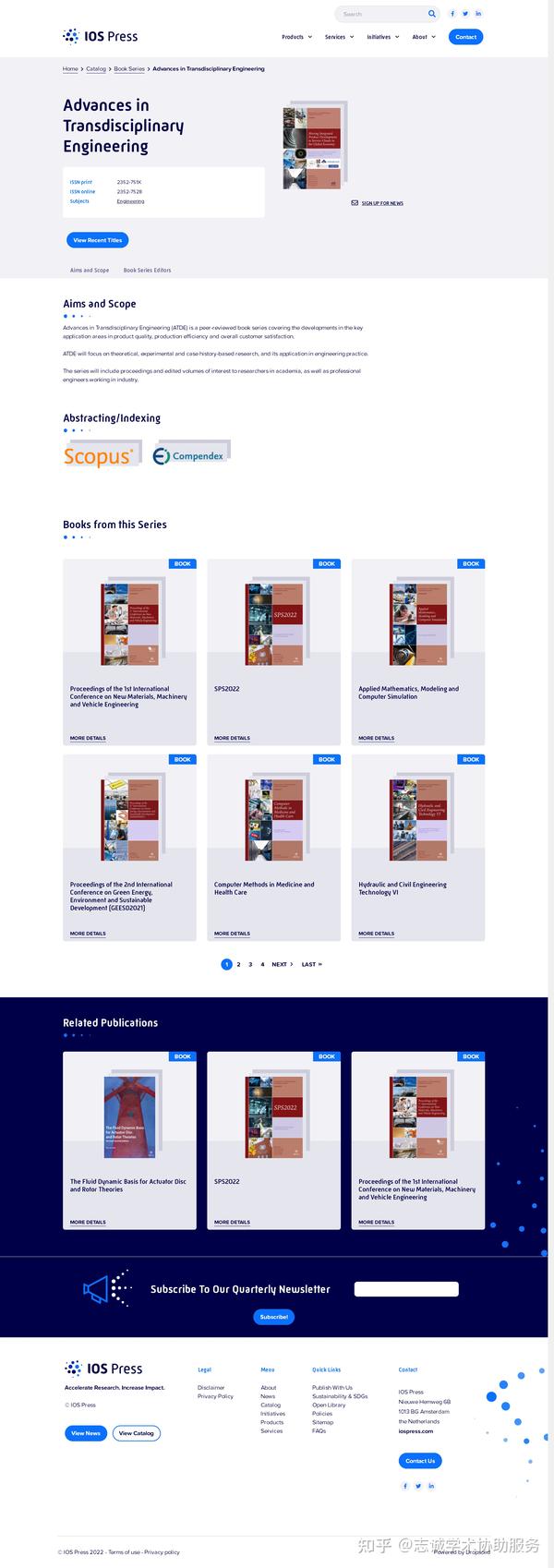 IOS Press】【EI Compendex CA类型. Scopus (Elsevier) 】Advances in