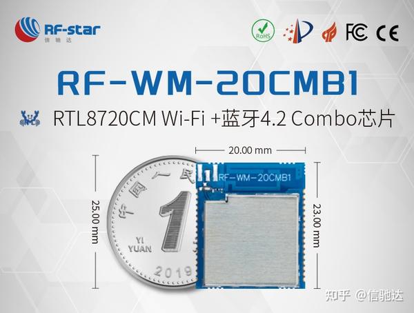 信驰达发布基于RTL8720CM的Wi-Fi + 蓝牙Combo模组 RF-WM-20CMB1 - 知乎