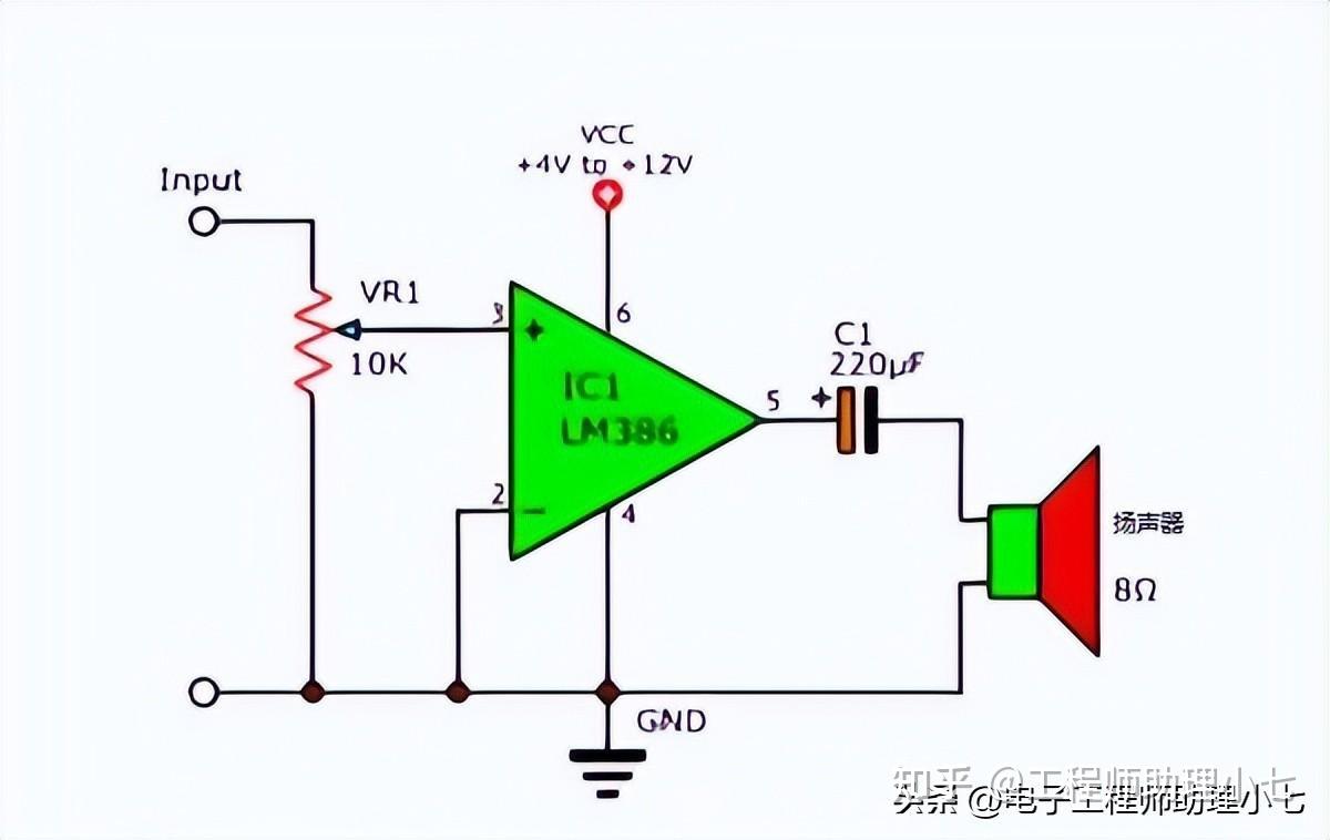 七,lm386功放電路