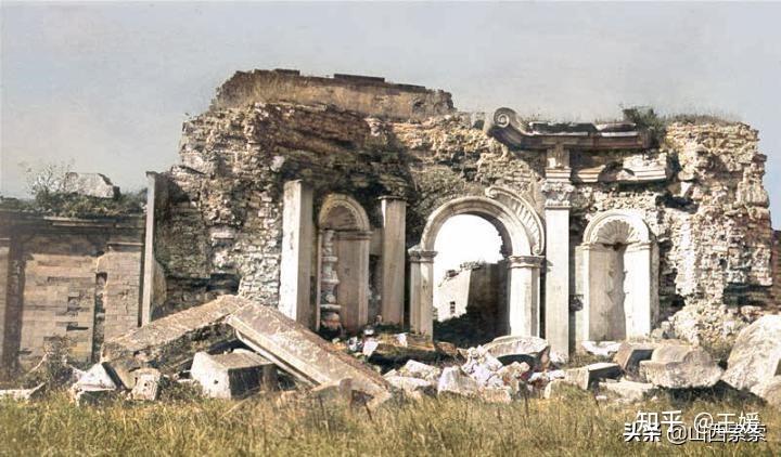 实拍1922年的圆明园彩色老照片,太可惜了