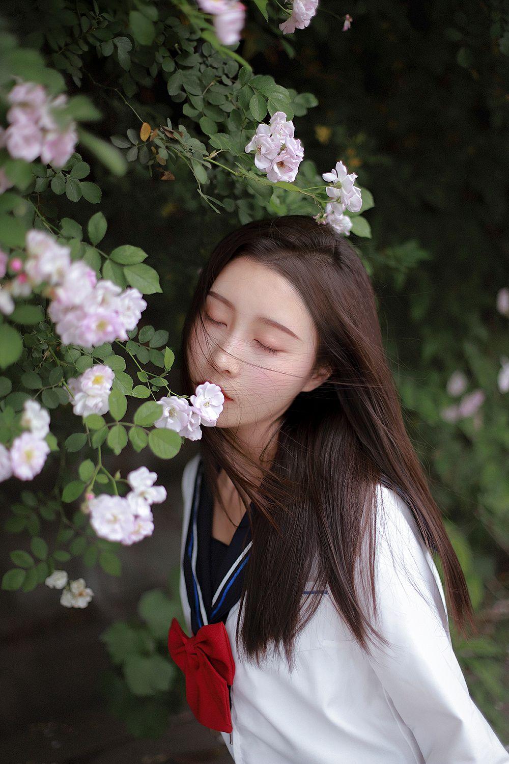 初夏蔷薇少女jk摄影师安静photo