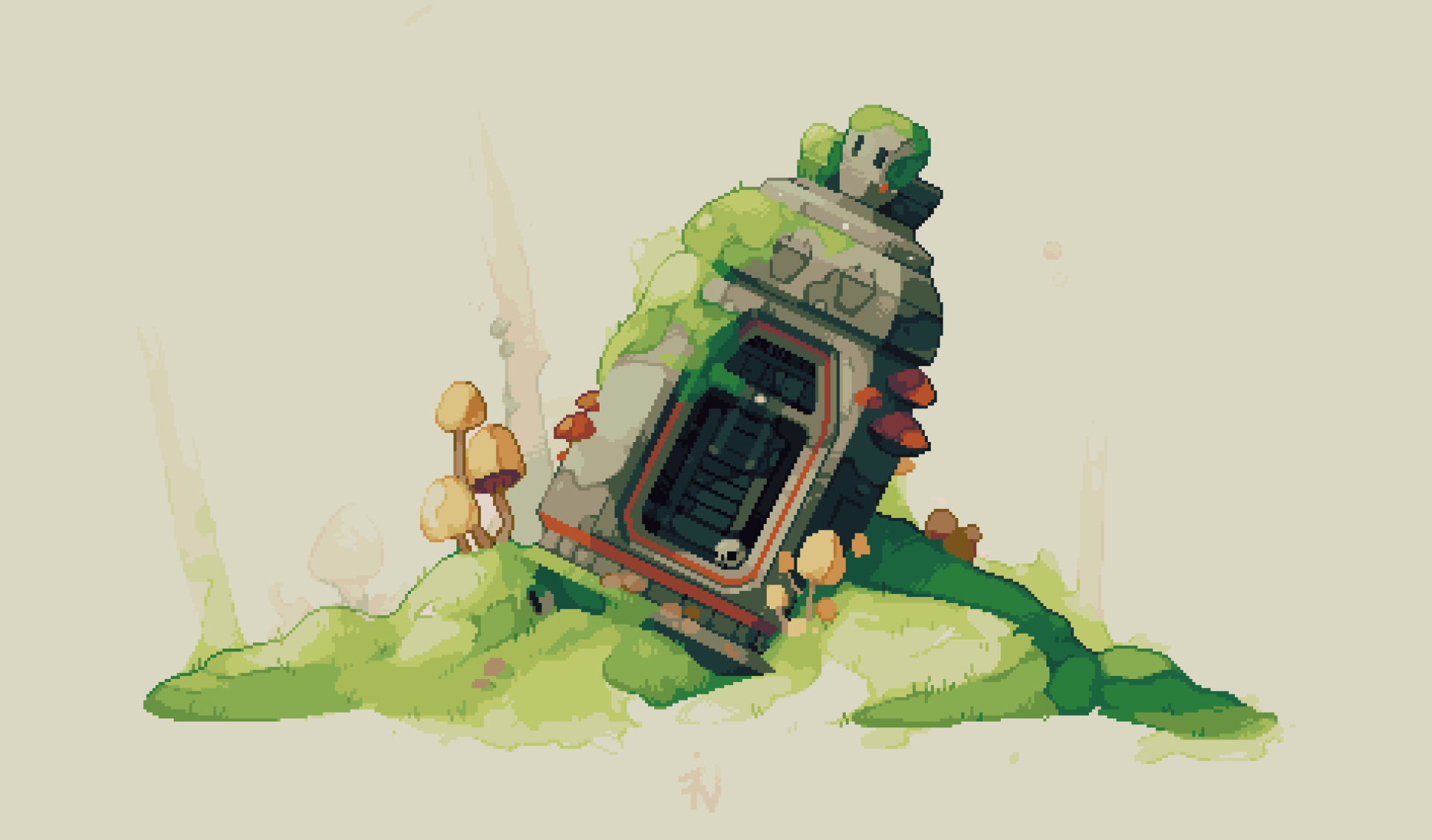 有没有好看的像素壁纸或是背景图