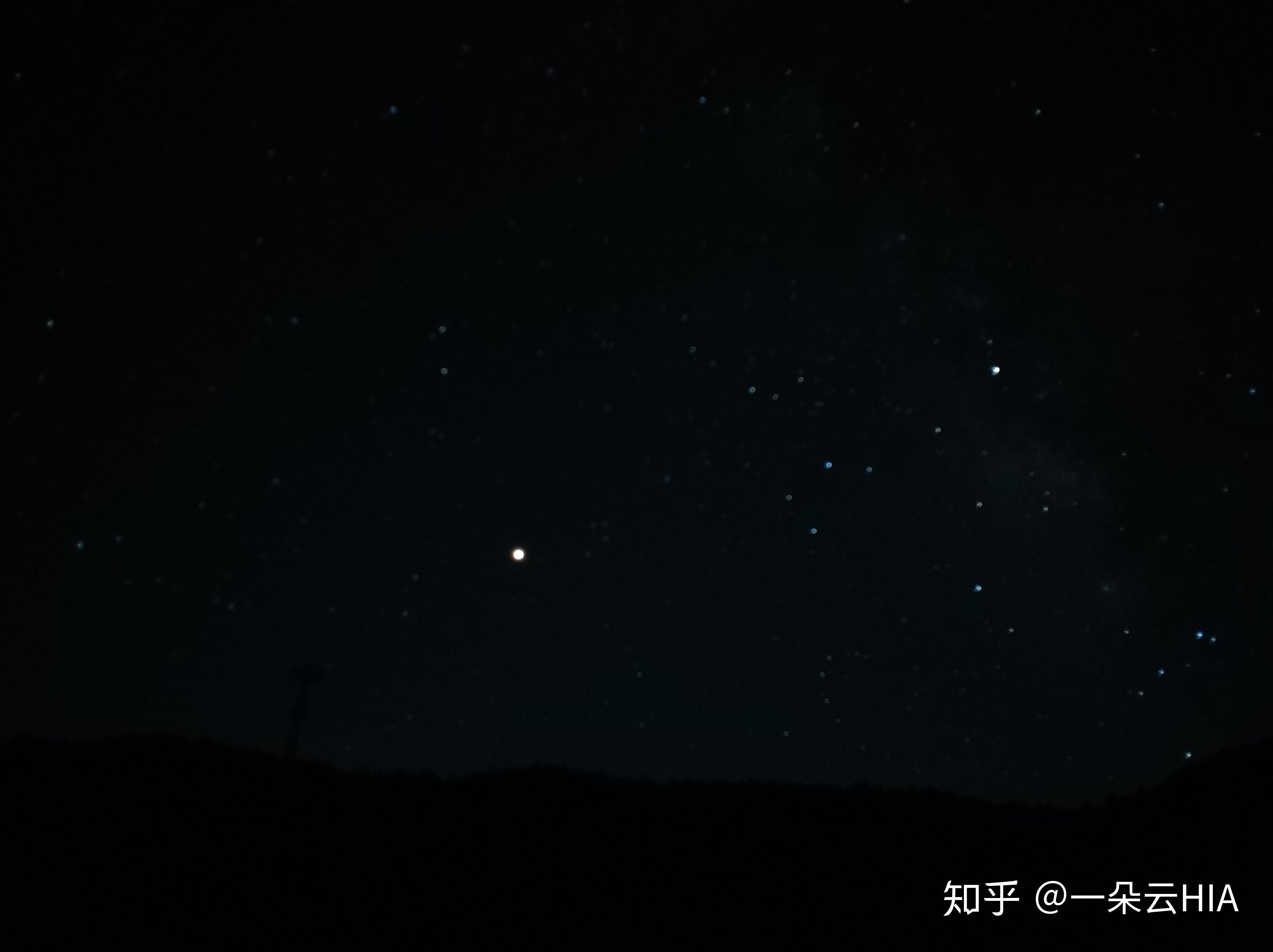 怎么用手机拍黑夜的星星