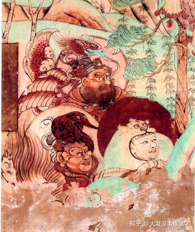 天龙八部敦煌壁画里的狮头帽