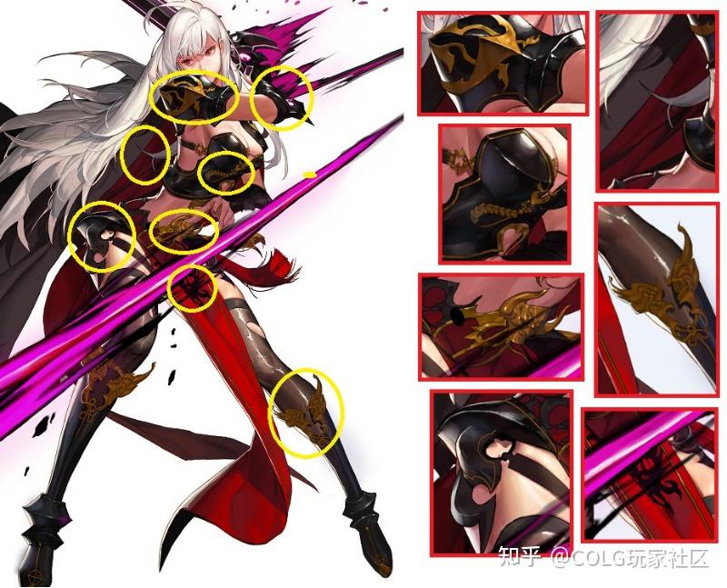 dnf高冷黑暗的御姐暗殿骑士美术设定一览