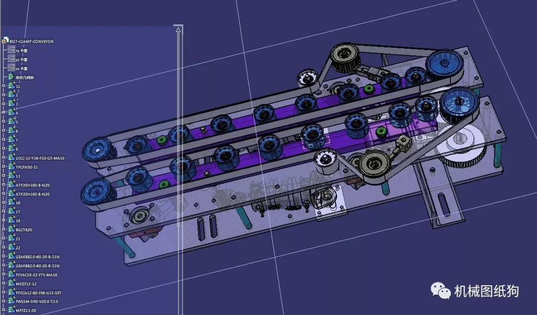 【工程机械】belt clamp conveyor带式输送机部分结构3D图纸 CATIA stp 知乎