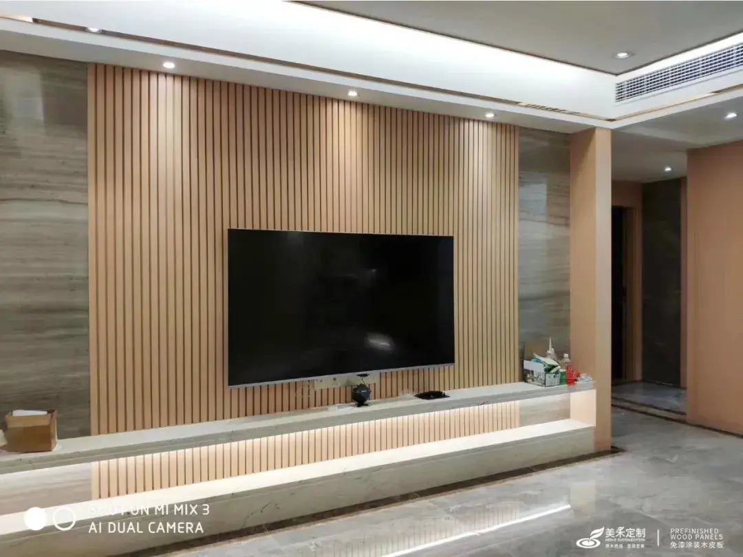 家里装修你要的木格栅设计这里都有