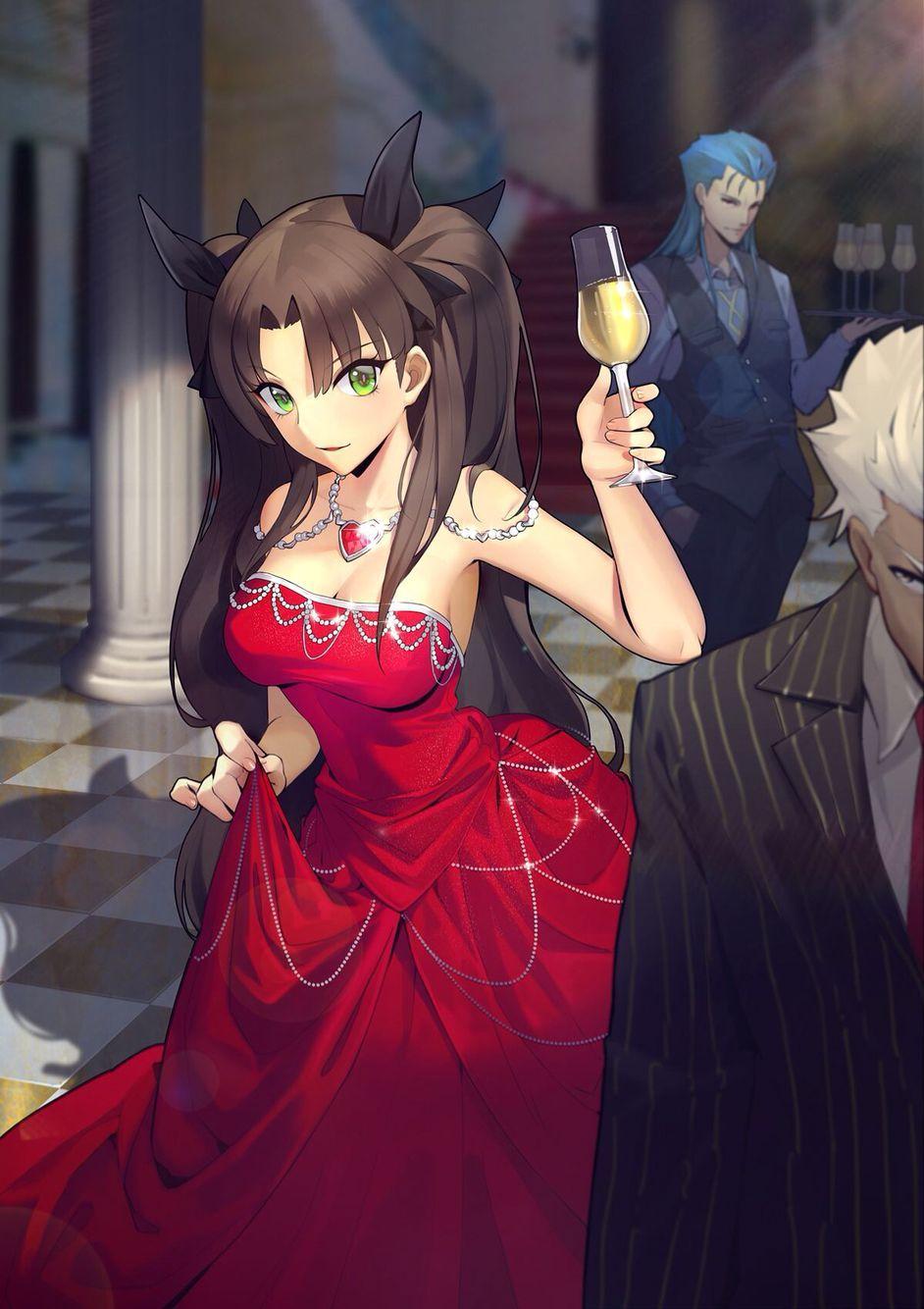 《fate/stay night》"远坂凛"(rin tohsaka)15周年纪念款晚礼装手办