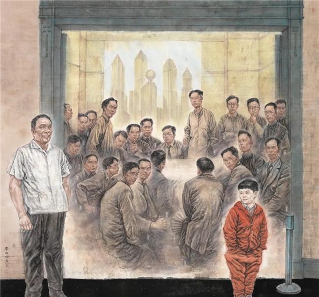 (图)刘成春《回眸——八七会议随想 》200cmx200cm 2021年尽管是画