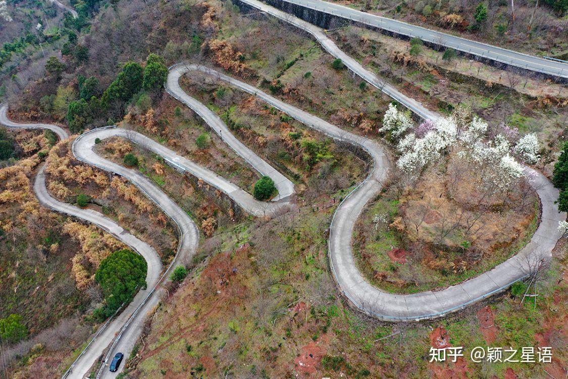 网红赏樱地发卡弯观景台栖霞坑乡村旅游风景线