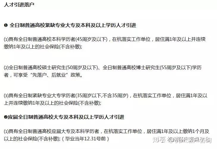 重磅!杭州人才引进落户政策放宽啦! - 知乎