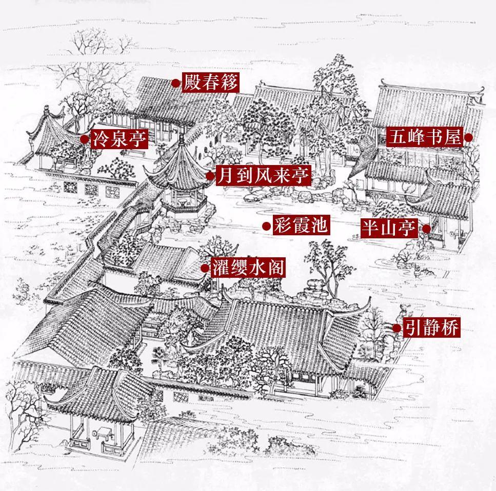 苏州网师园平面图高清图片