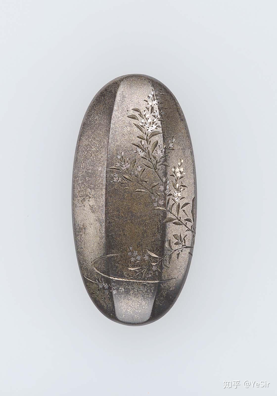 波士顿美术馆所藏加纳夏雄作的铛(打刀拵的鞘尾金