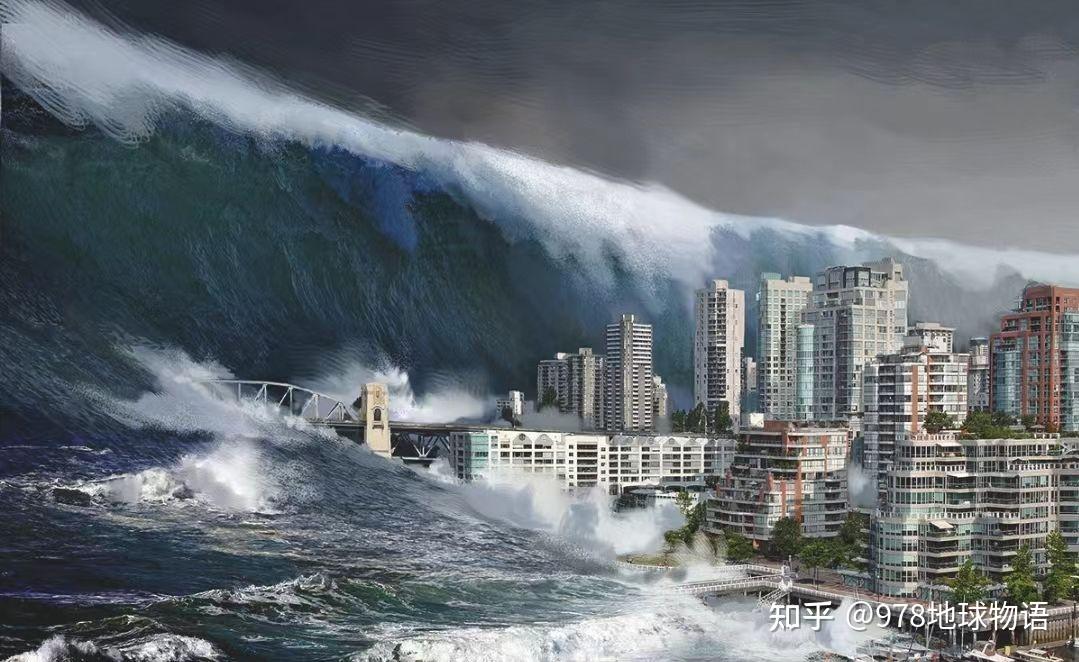 美国利图亚湾海啸图片