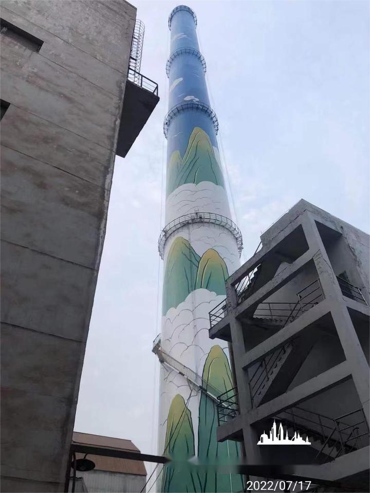 烟囱彩绘美化 施工要求